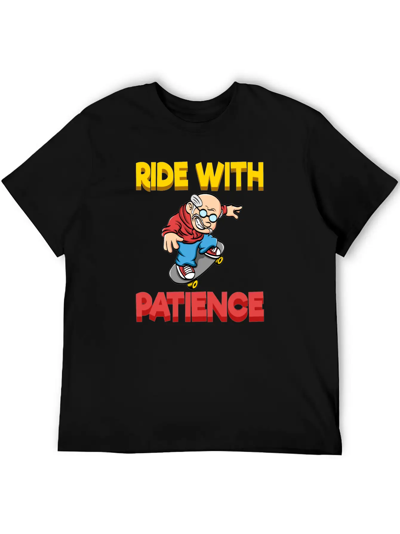 A Cute Riding Tee For Riders "Ride With Patience" Unisex Short Sleeve Soft Cotton T-Shirt – Casual Everyday Wear