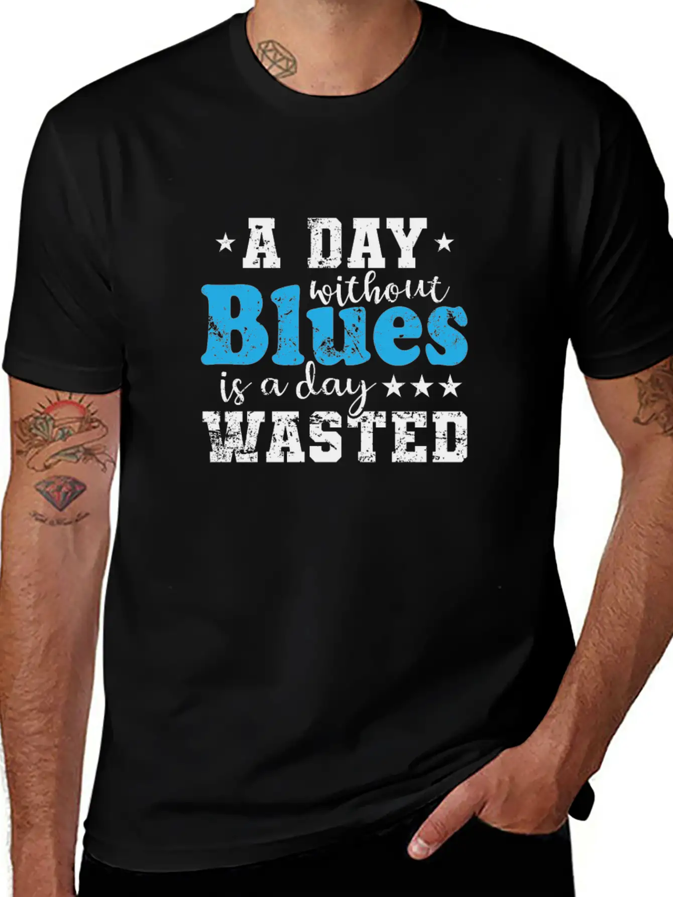A Day Without Blues Is A Day Wasted Music Comfortable Minimalist Graphic Tee – Summer Style Essential