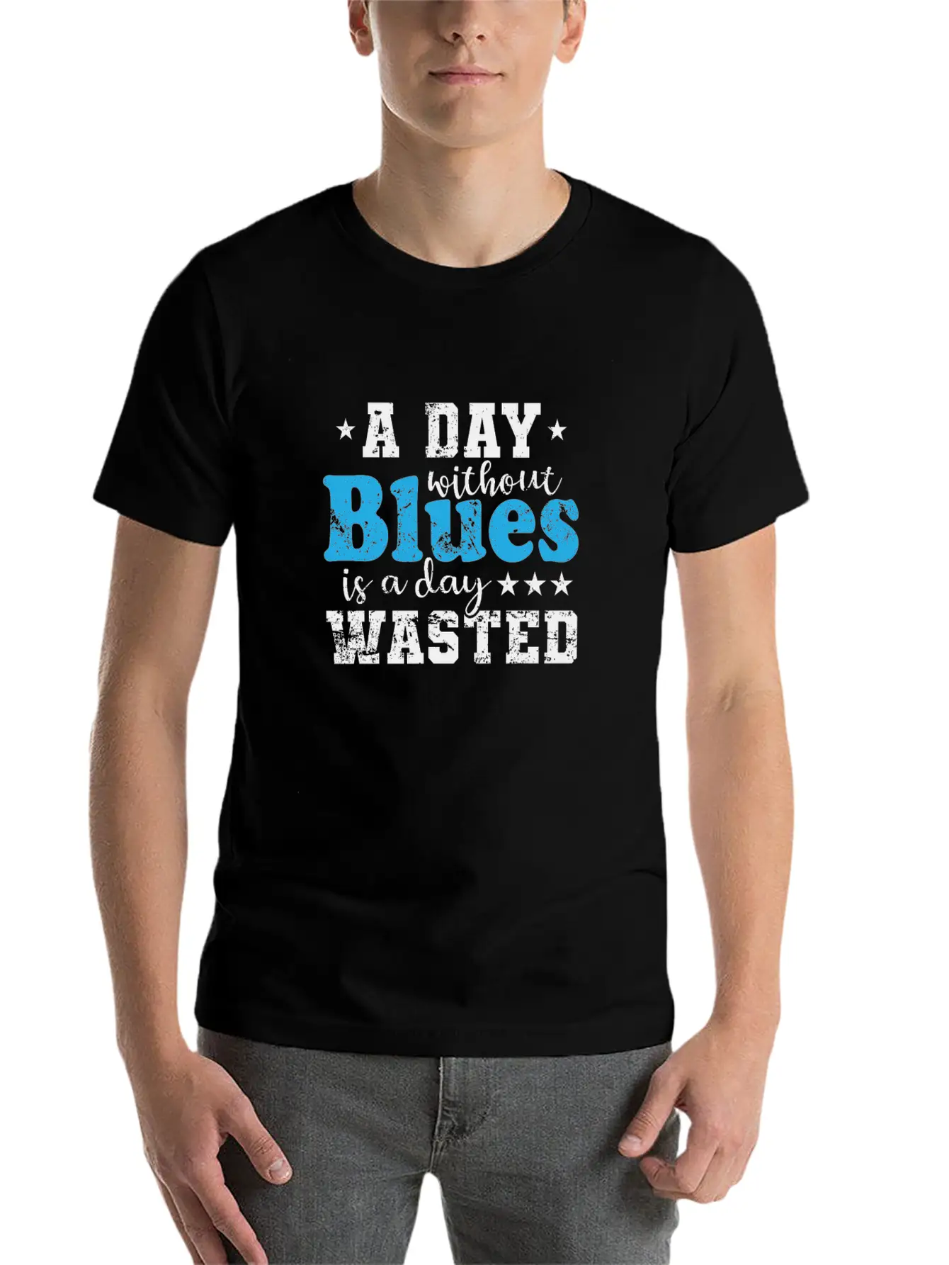 A Day Without Blues Is A Day Wasted Music Comfortable Minimalist Graphic Tee – Summer Style Essential