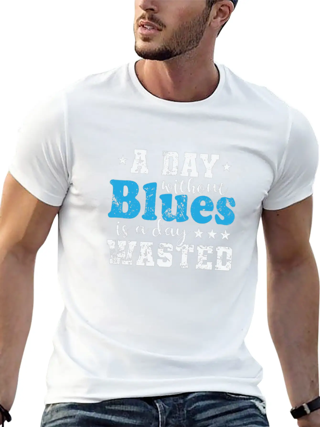 A Day Without Blues Is A Day Wasted Music Comfortable Minimalist Graphic Tee – Summer Style Essential