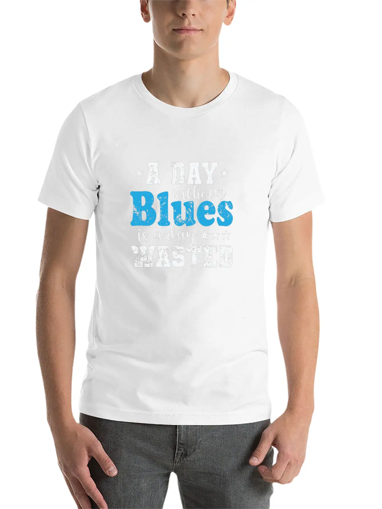 A Day Without Blues Is A Day Wasted Music Comfortable Minimalist Graphic Tee – Summer Style Essential