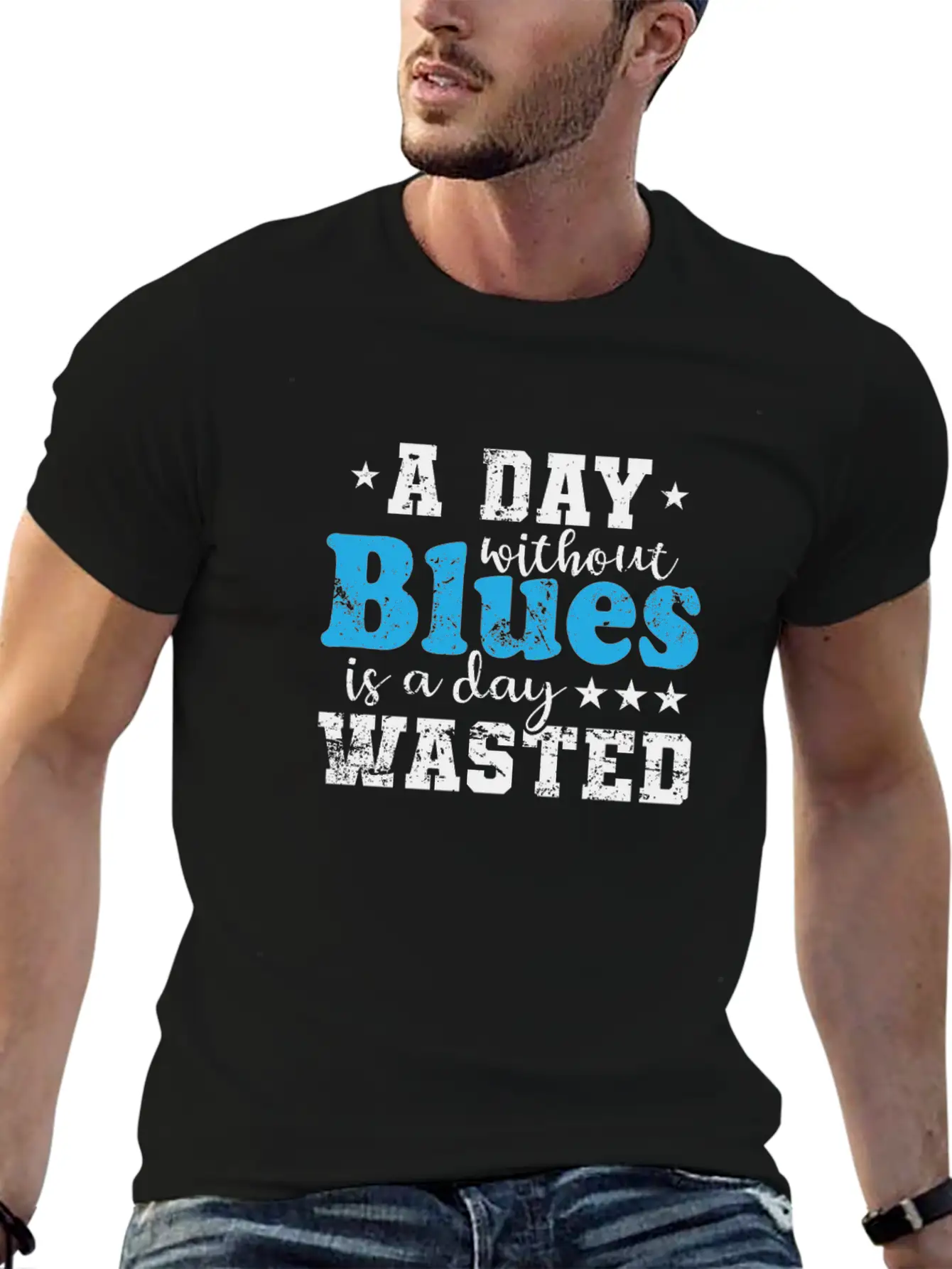 A Day Without Blues Is A Day Wasted Music Comfortable Minimalist Graphic Tee – Summer Style Essential