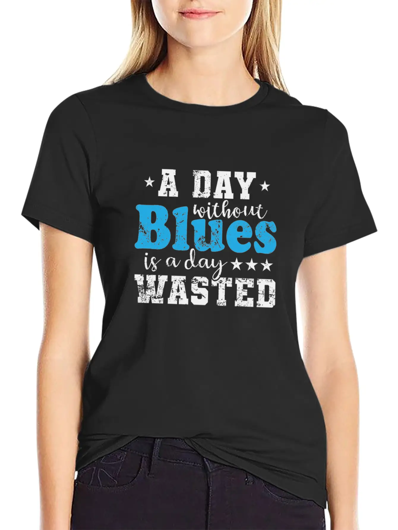 A Day Without Blues Is A Day Wasted Music Comfortable Minimalist Graphic Tee – Summer Style Essential