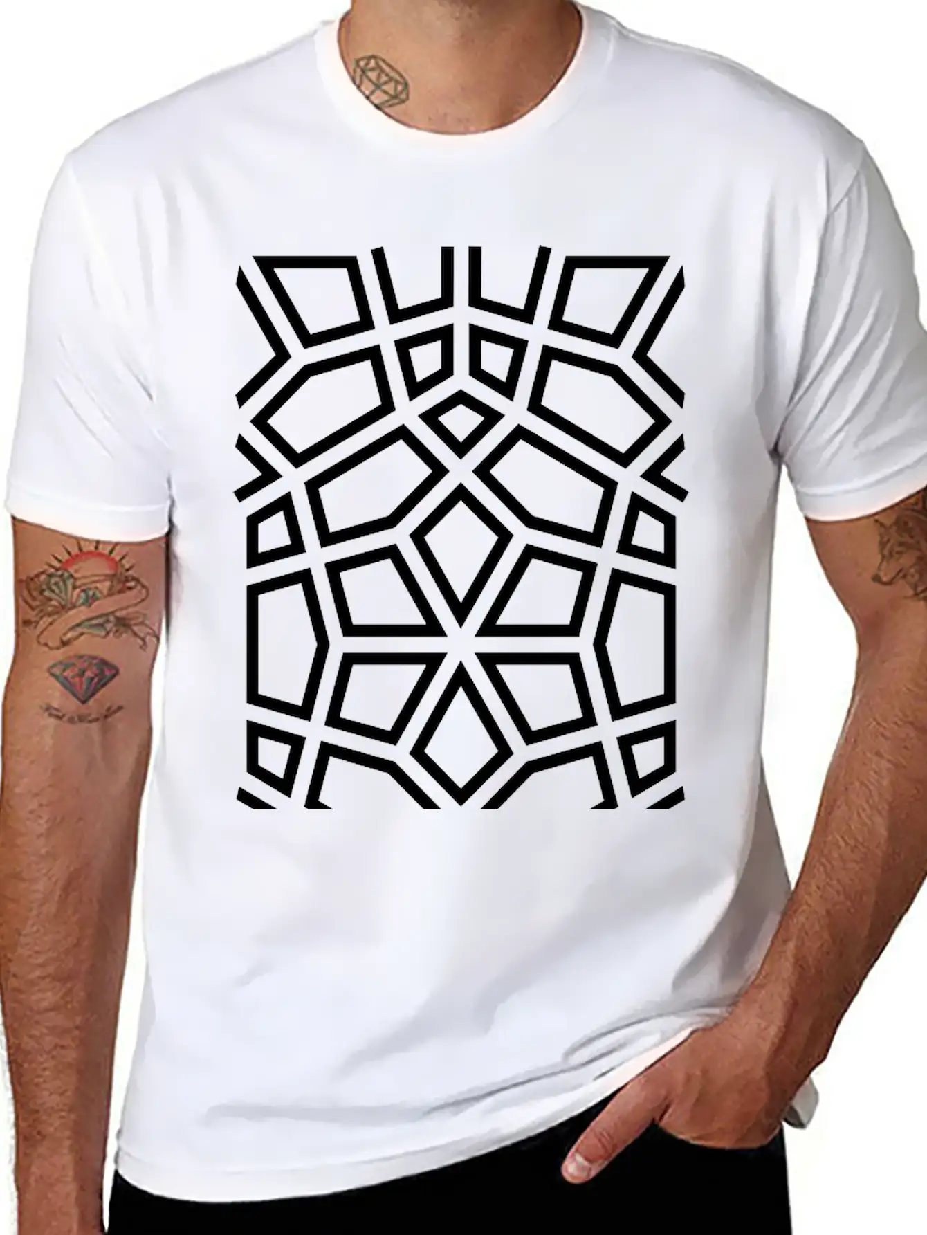 A Decorative Mosaic Stylish Everyday T-Shirt – Unisex Basic Cotton Tee