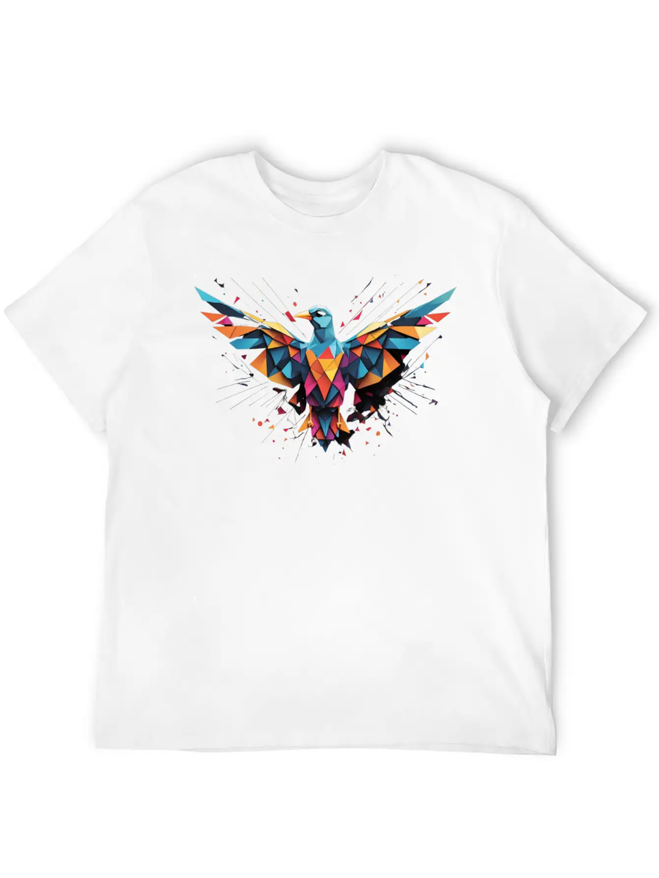 A Geometric Bird In Flight Timeless Short Sleeve Tee – Comfy And Minimalist Design