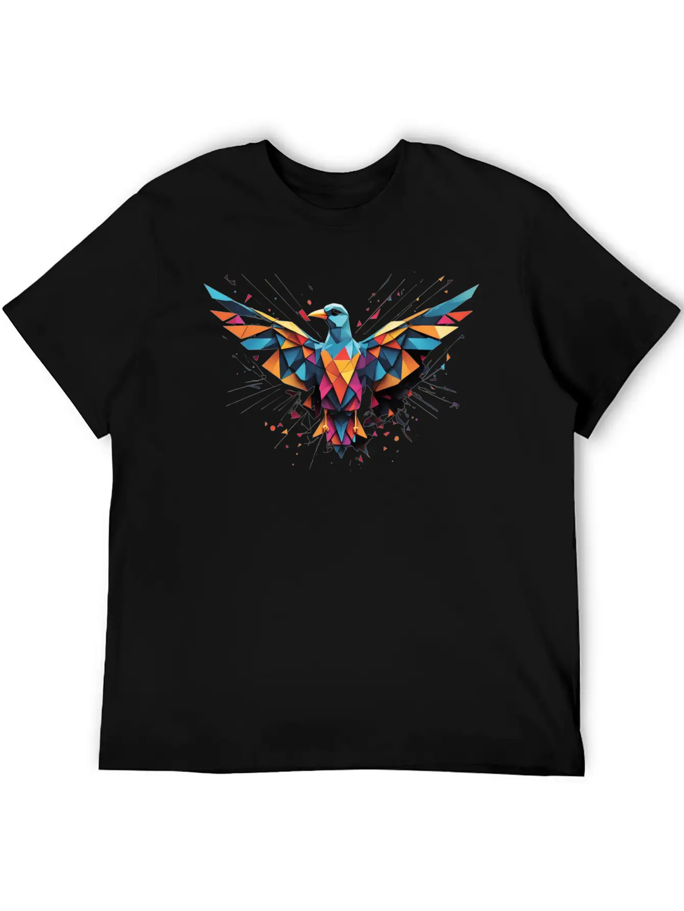 A Geometric Bird In Flight Timeless Short Sleeve Tee – Comfy And Minimalist Design