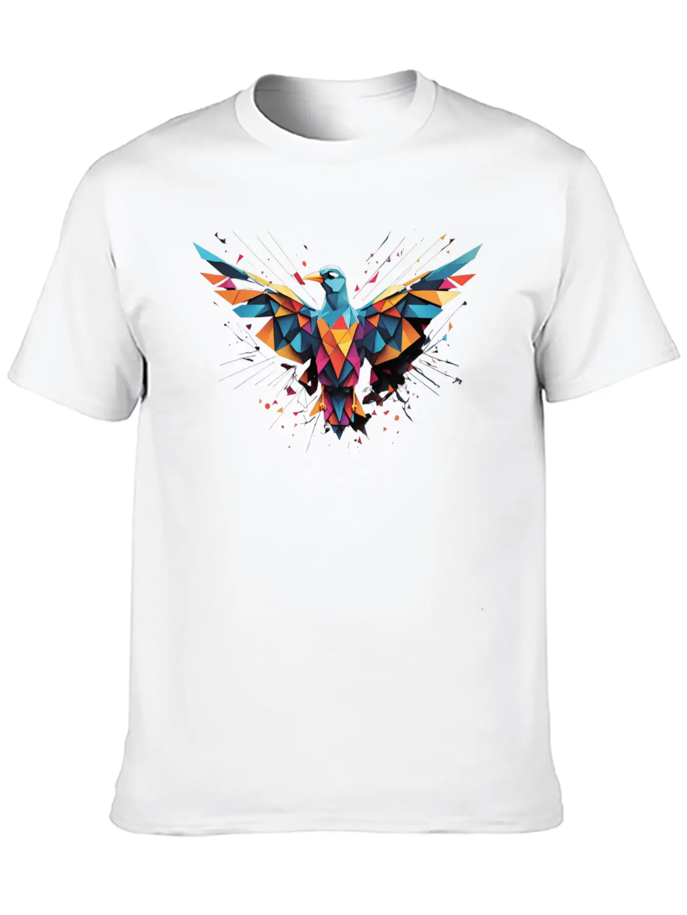 A Geometric Bird In Flight Timeless Short Sleeve Tee – Comfy And Minimalist Design