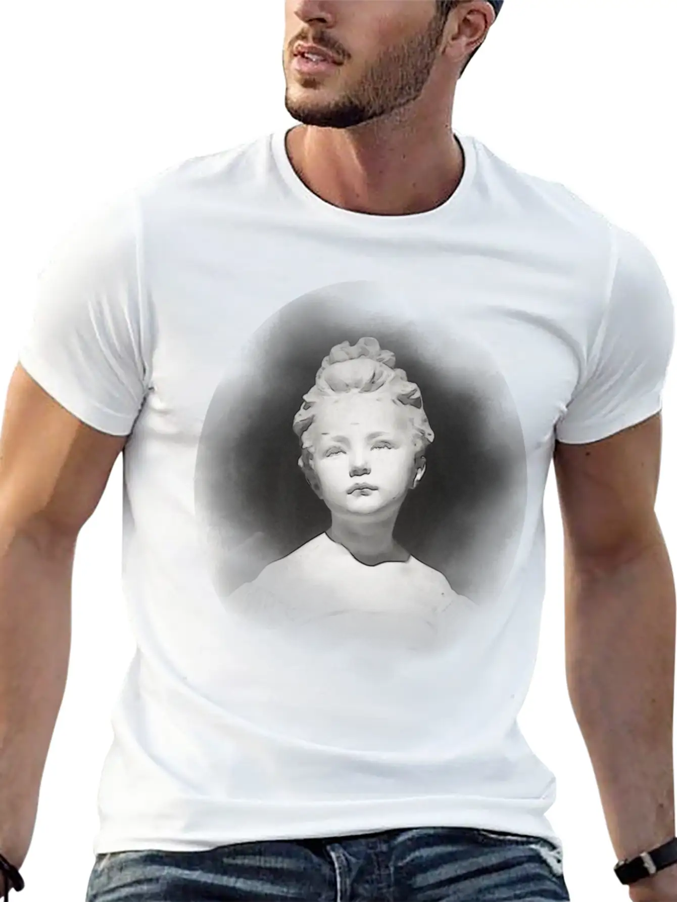 A Girl Statue Renaissance Style Unisex Short Sleeve Soft Cotton T-Shirt – Casual Everyday Wear