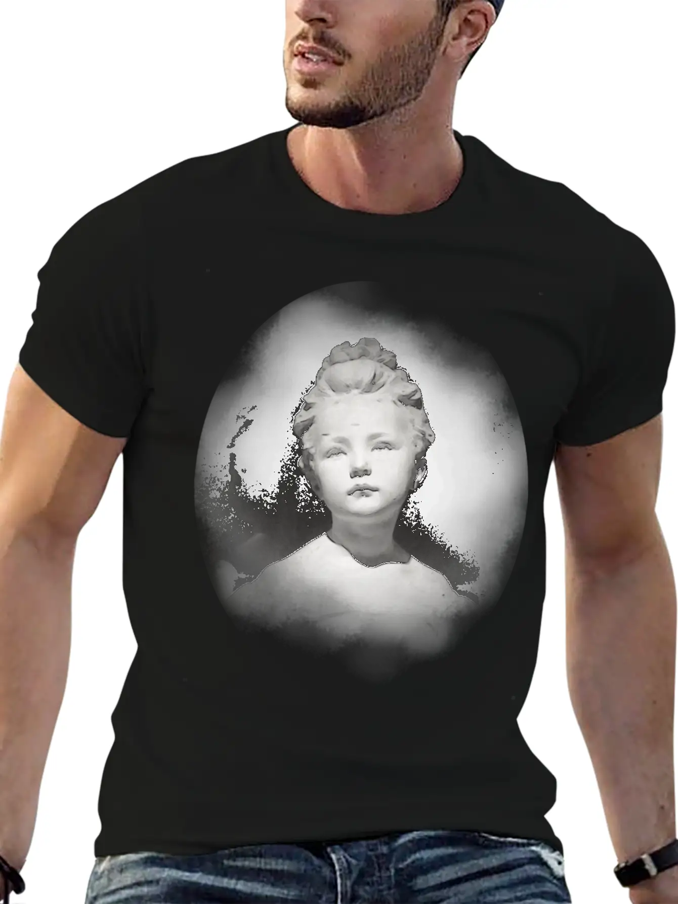 A Girl Statue Renaissance Style Unisex Short Sleeve Soft Cotton T-Shirt – Casual Everyday Wear