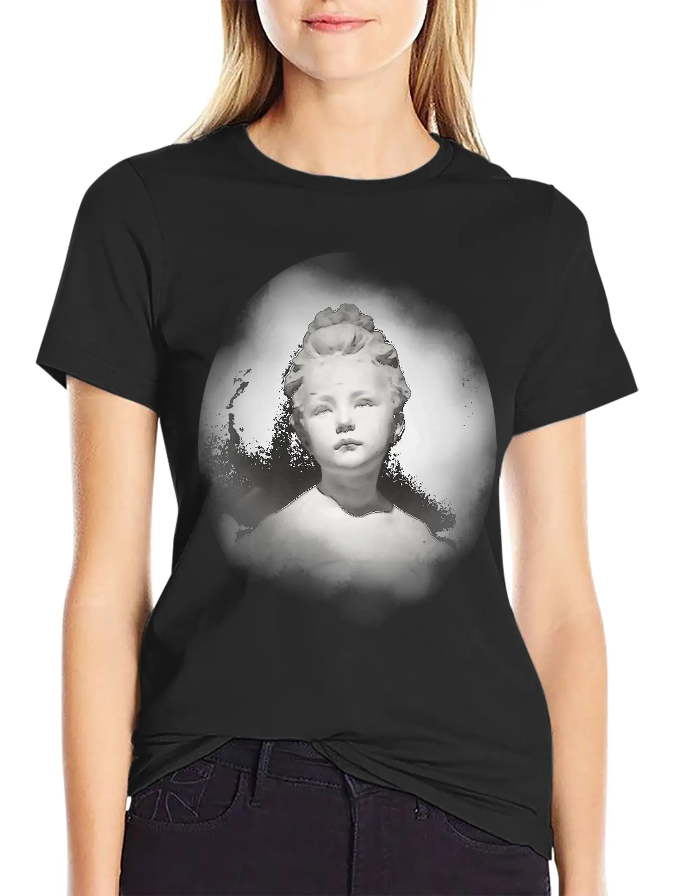 A Girl Statue Renaissance Style Unisex Short Sleeve Soft Cotton T-Shirt – Casual Everyday Wear