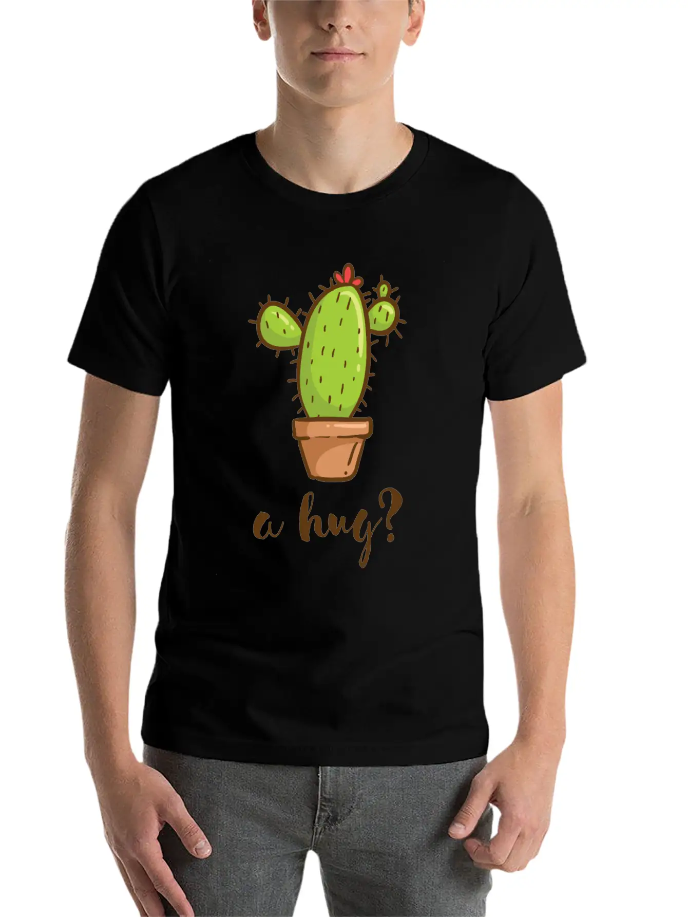 A Hug? Cactus Love Basic Graphic T-Shirt – Daily Comfort In Soft Cotton