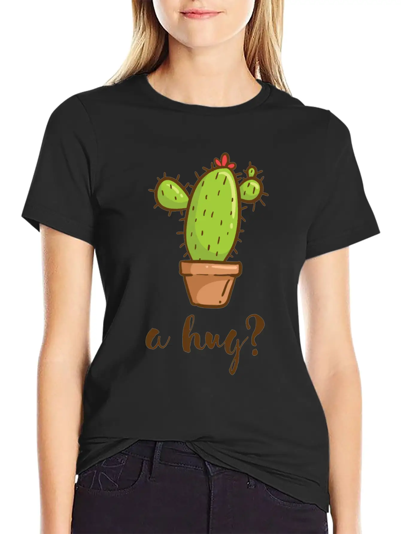A Hug? Cactus Love Basic Graphic T-Shirt – Daily Comfort In Soft Cotton