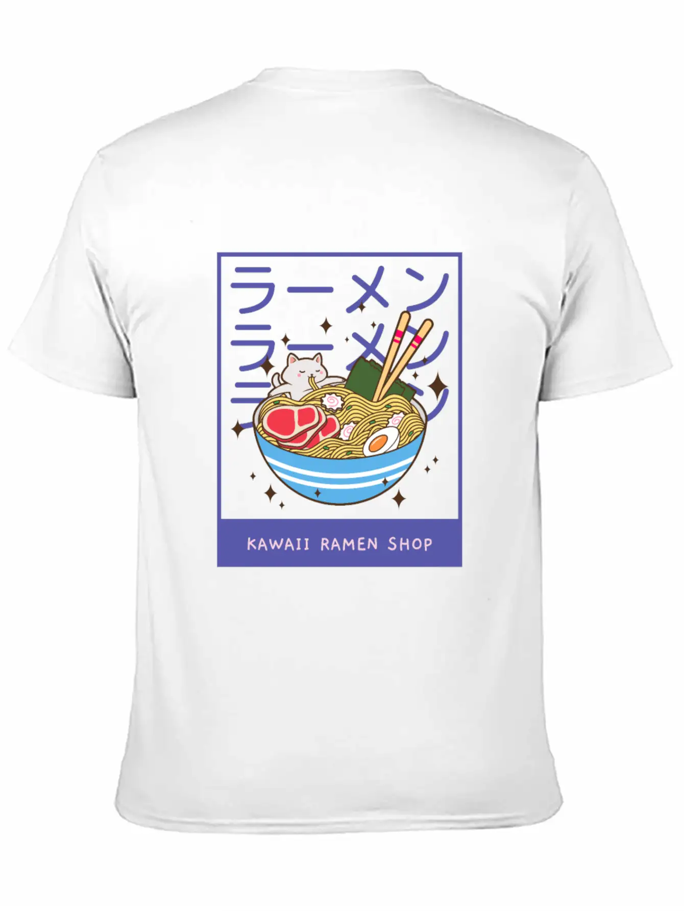A Kawaii Cat Of A Giant Bowl Or Ramen Stylish Everyday T-Shirt – Unisex Basic Cotton Tee