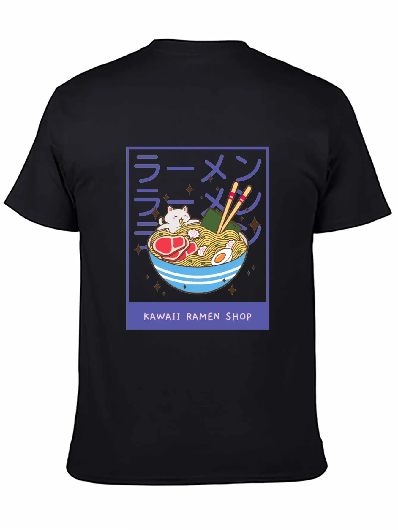 A Kawaii Cat Of A Giant Bowl Or Ramen Stylish Everyday T-Shirt – Unisex Basic Cotton Tee