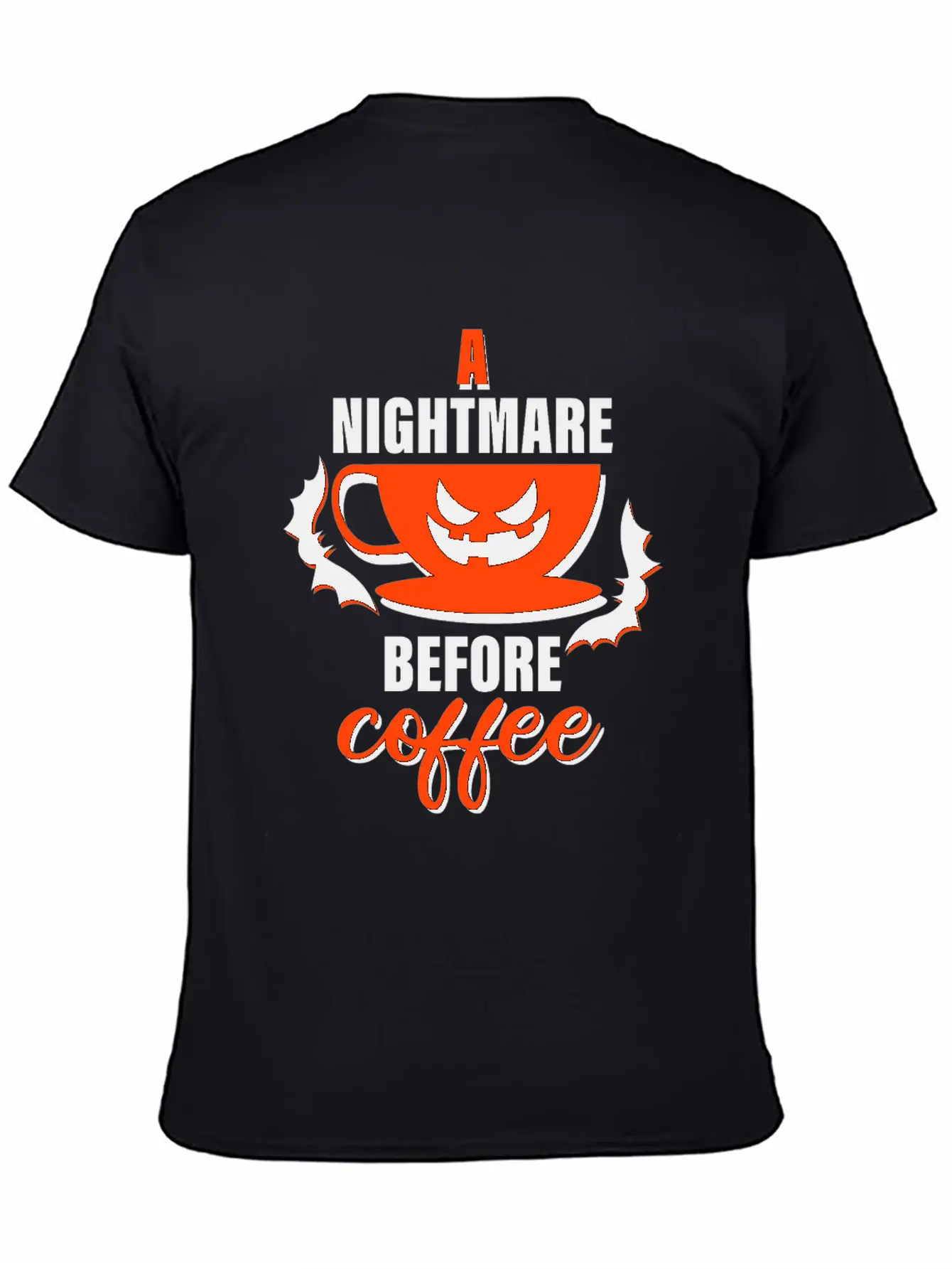A Nightmare Before Coffee - Halloween Basic Graphic T-Shirt – Daily Comfort In Soft Cotton