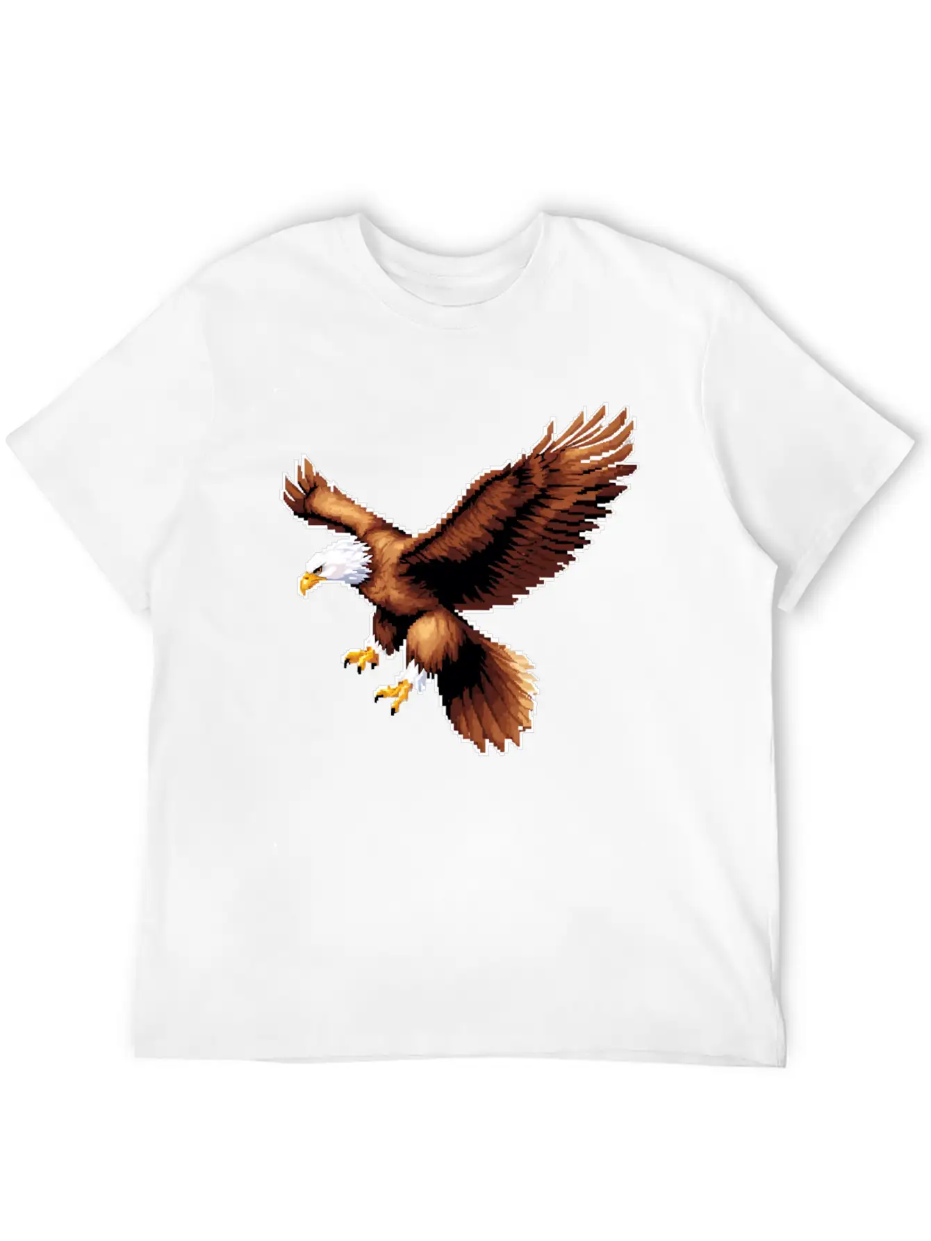 A Pixel Art Of A Eagle Basic Graphic T-Shirt – Daily Comfort In Soft Cotton