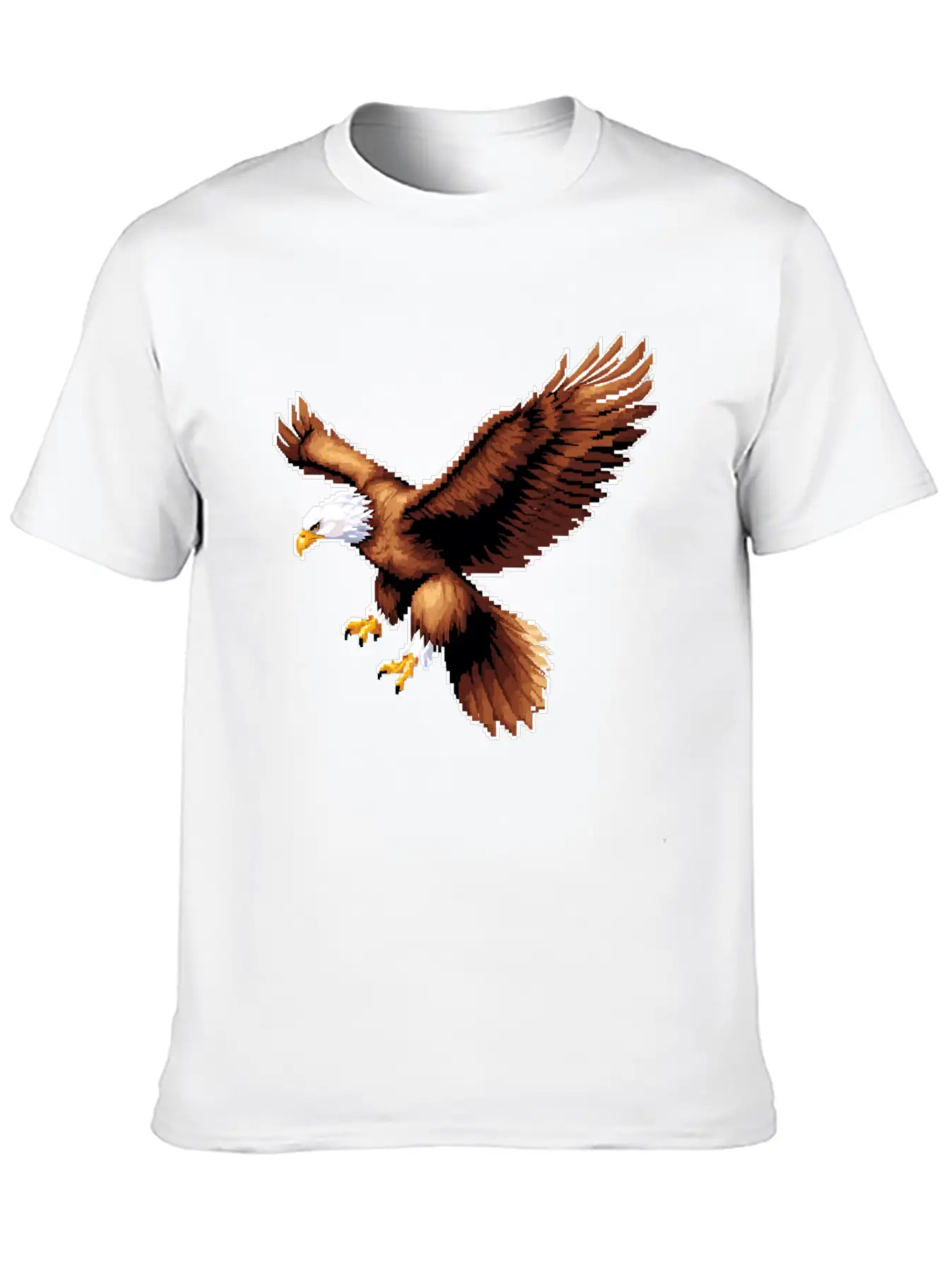 A Pixel Art Of A Eagle Basic Graphic T-Shirt – Daily Comfort In Soft Cotton