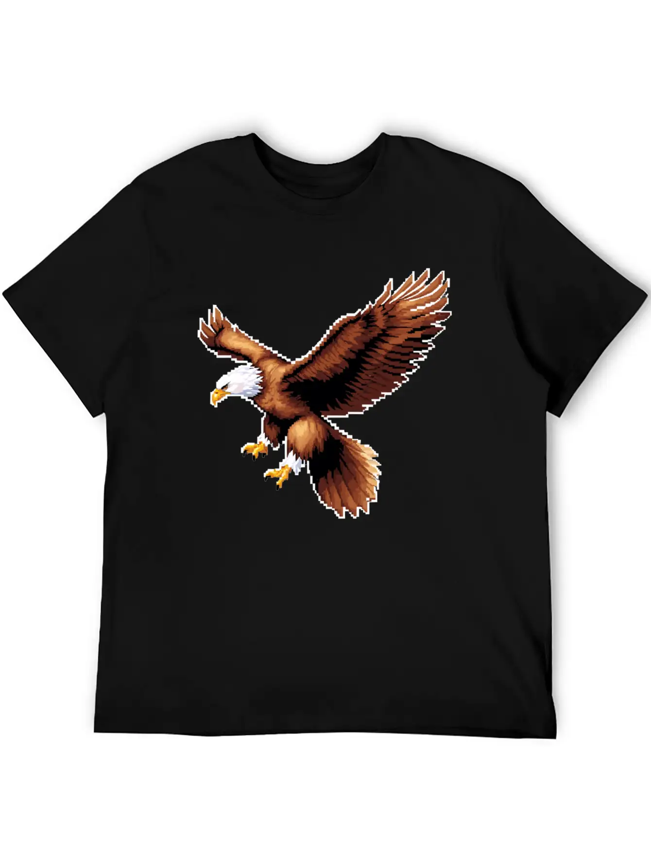 A Pixel Art Of A Eagle Basic Graphic T-Shirt – Daily Comfort In Soft Cotton