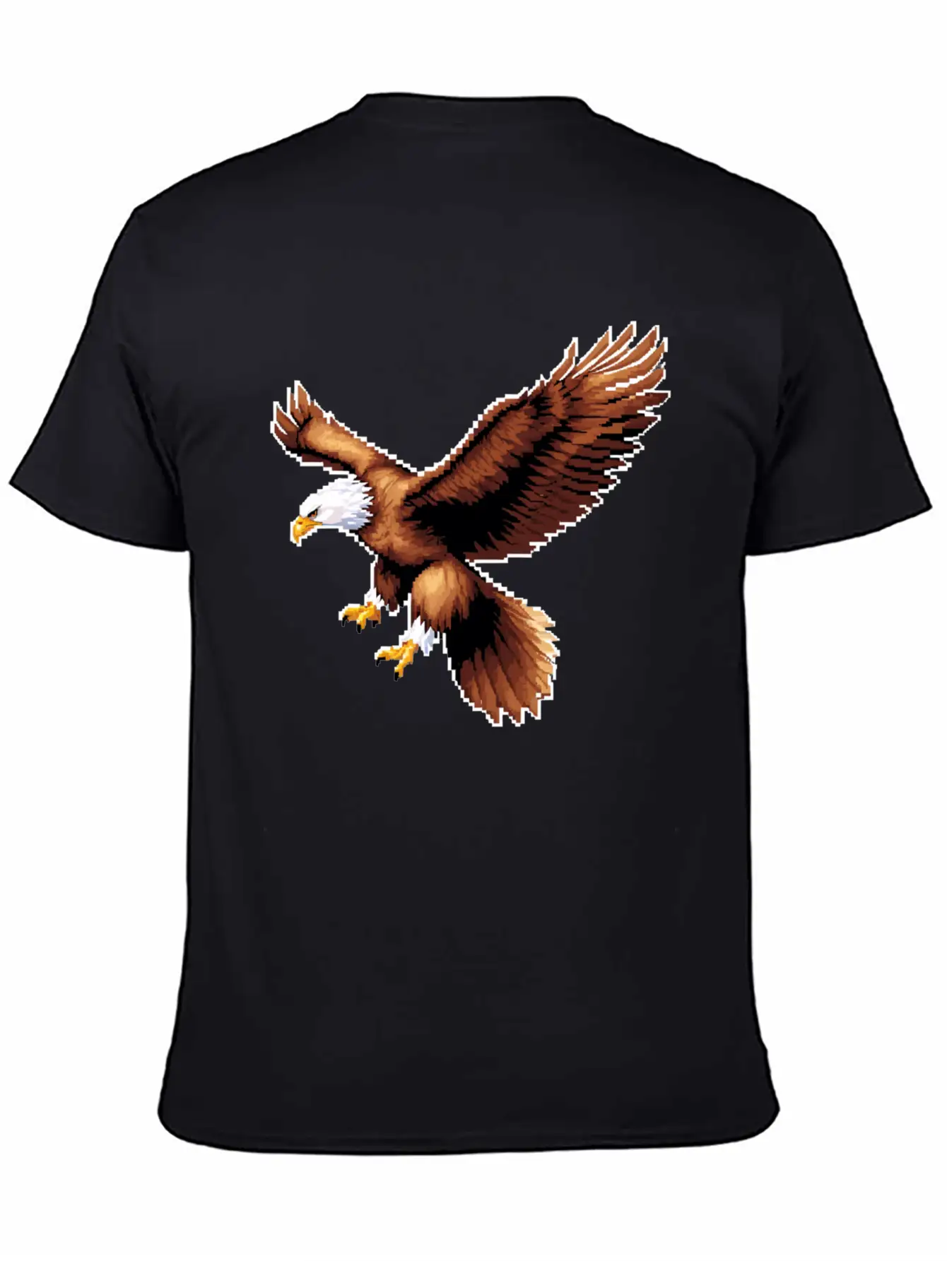 A Pixel Art Of A Eagle Basic Graphic T-Shirt – Daily Comfort In Soft Cotton