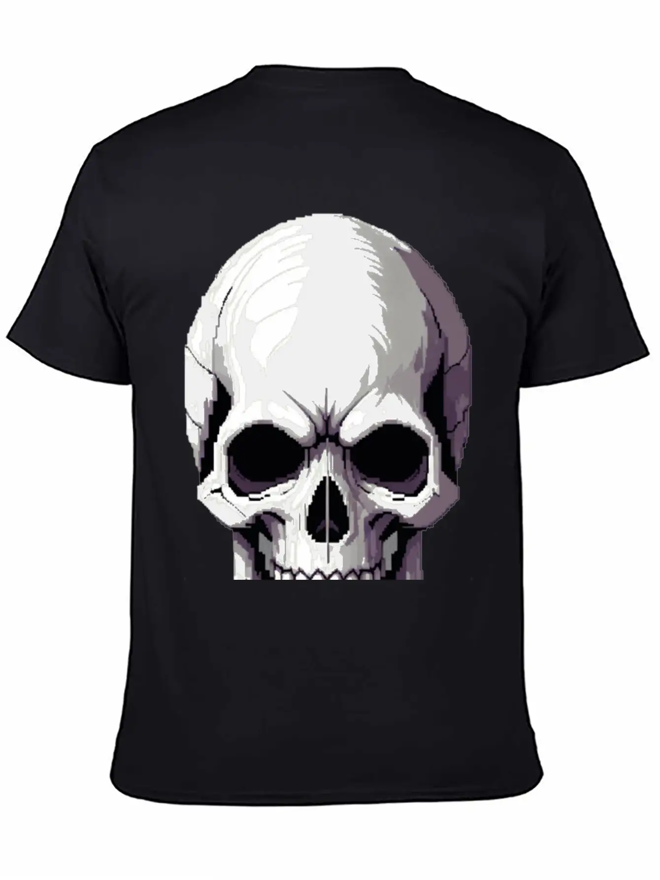 A Pixel Art Of A Skull Comfortable Minimalist Graphic Tee – Summer Style Essential