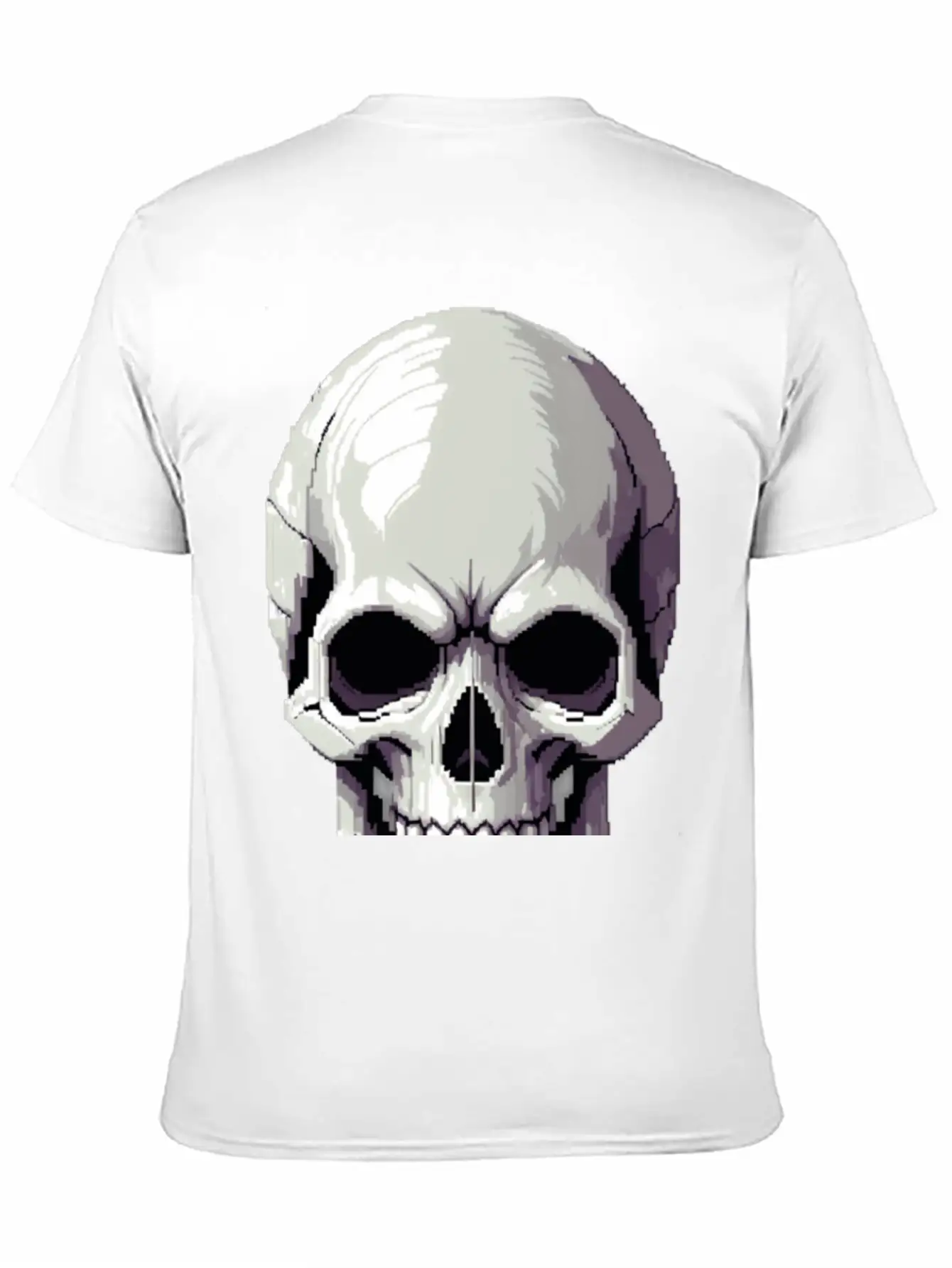 A Pixel Art Of A Skull Comfortable Minimalist Graphic Tee – Summer Style Essential