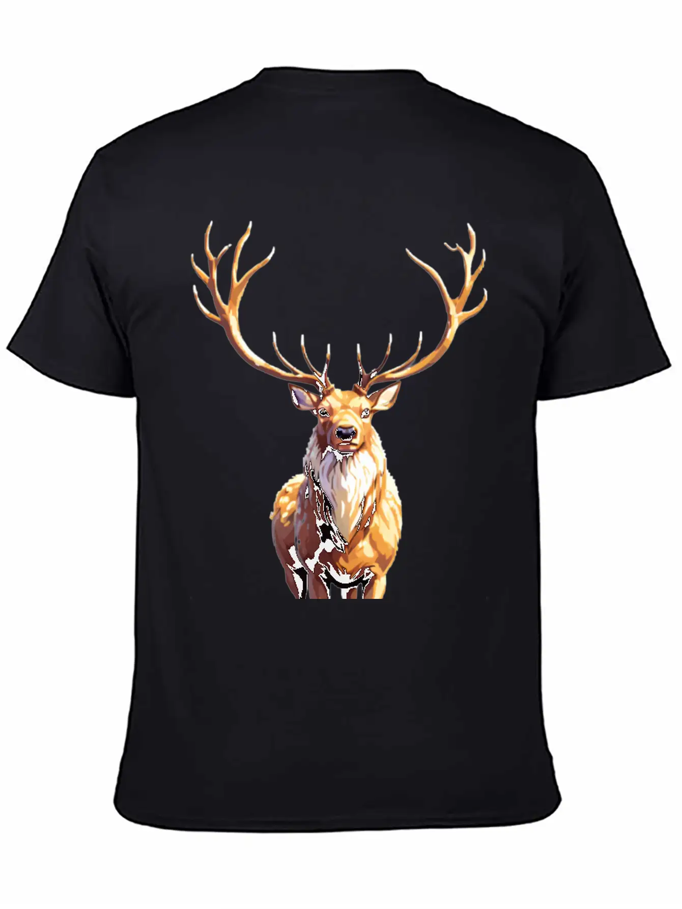 A Pixel Art Of A Stag Stylish Everyday T-Shirt – Unisex Basic Cotton Tee