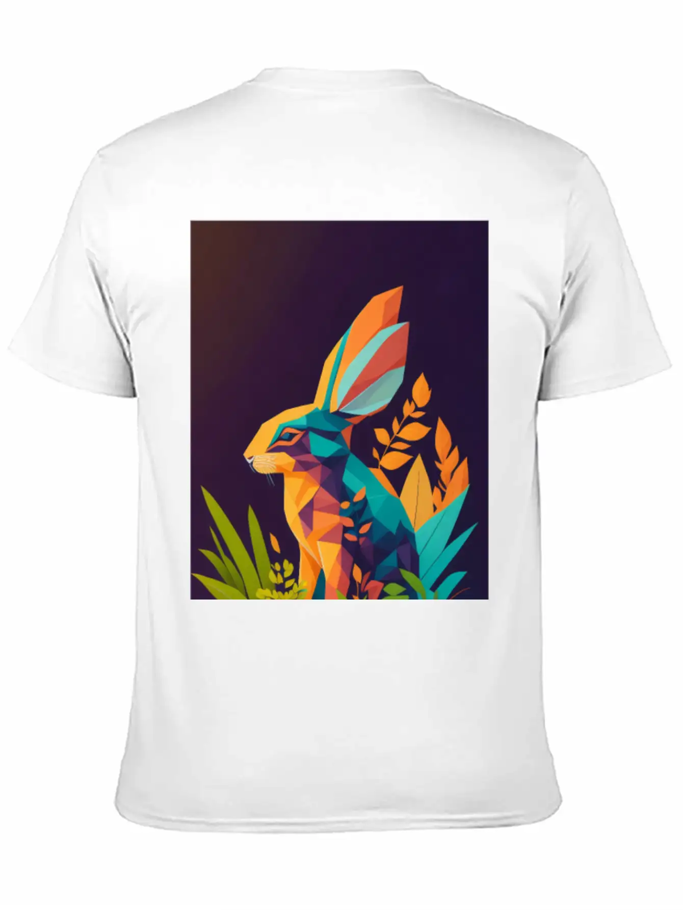 A Silhouette Design Of A Rabbit In The Jungle Essential Unisex Summer Tee – Soft Cotton Casual Fit