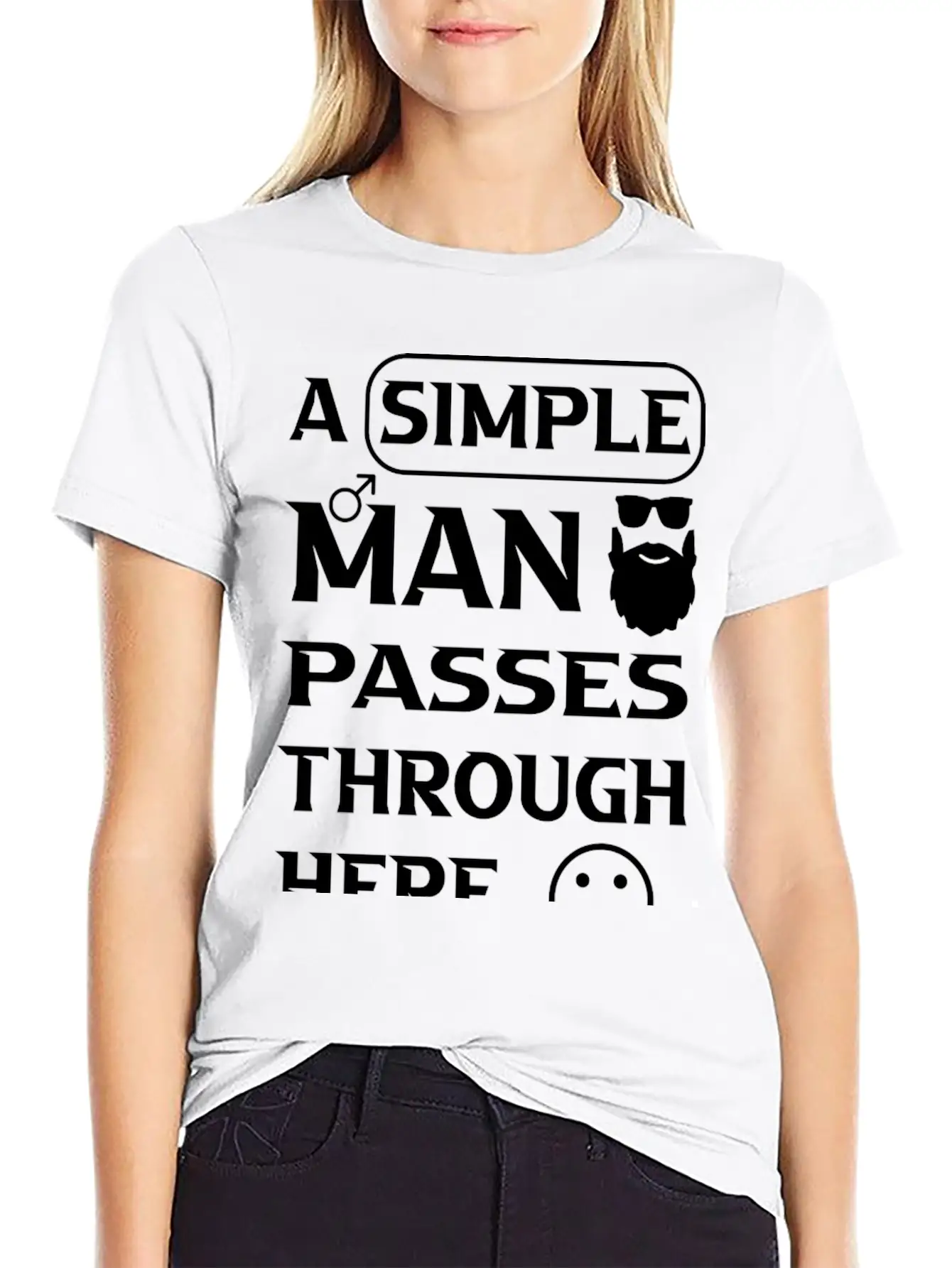 A Simple Man Passes Through Here Comfortable Minimalist Graphic Tee – Summer Style Essential