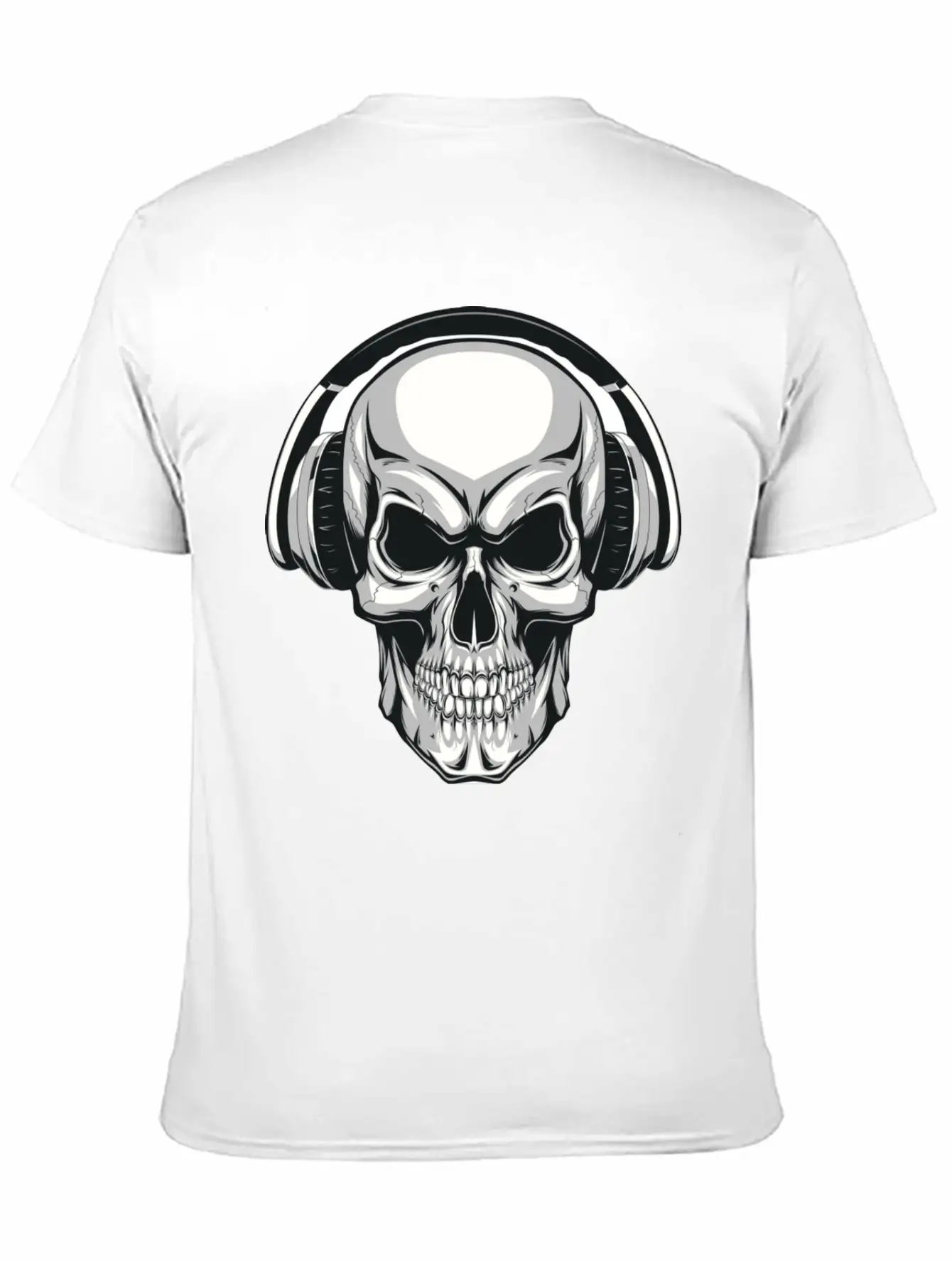 A Skull And His Music Basic Graphic T-Shirt – Daily Comfort In Soft Cotton
