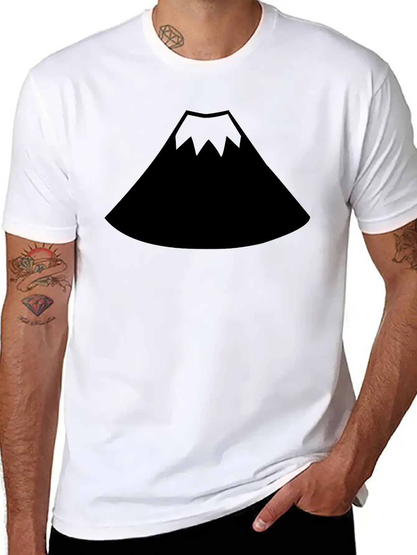 A Sleeping Volcano Comfortable Minimalist Graphic Tee – Summer Style Essential