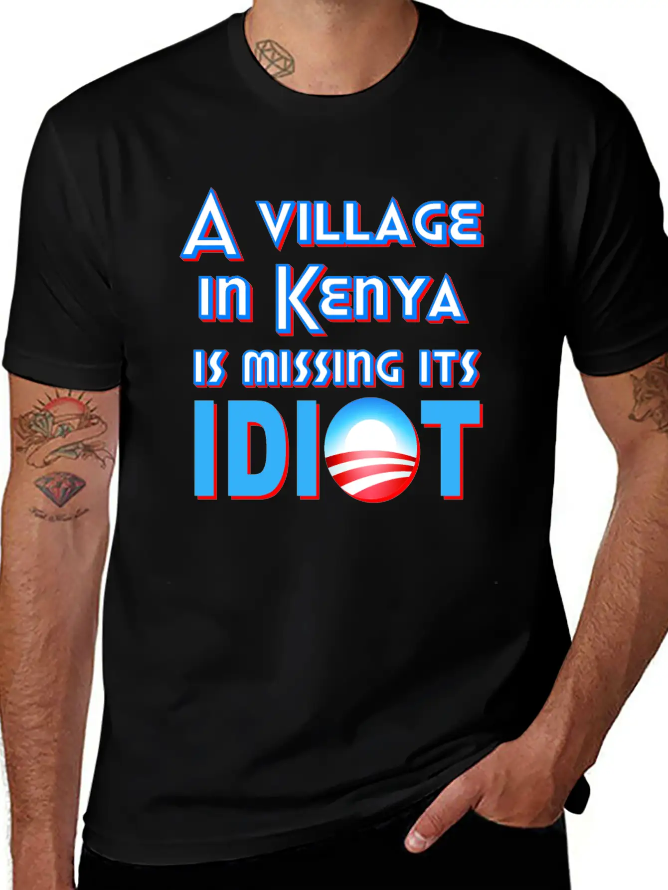 A Village In Kenya Is Missing Its Idiot Obama Stylish Everyday T-Shirt – Unisex Basic Cotton Tee