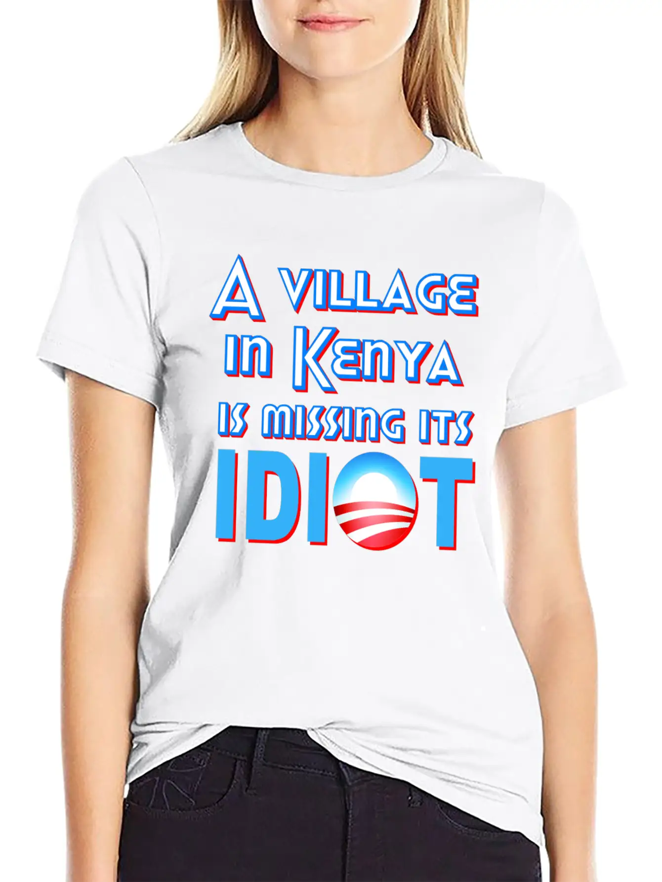 A Village In Kenya Is Missing Its Idiot Obama Stylish Everyday T-Shirt – Unisex Basic Cotton Tee