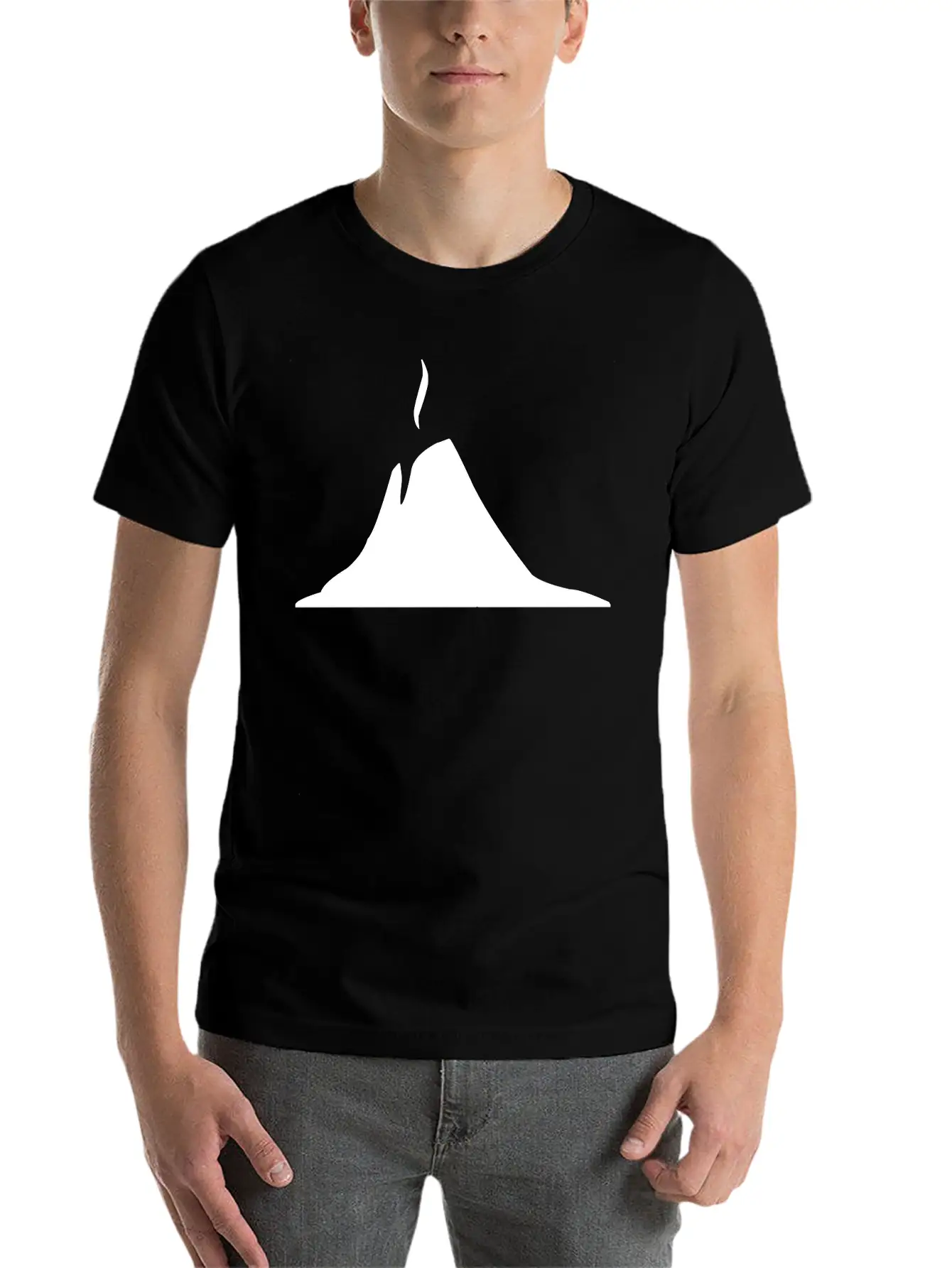 A Volcano Releasing Fumes Into The Atmosphere Timeless Short Sleeve Tee – Comfy And Minimalist Design