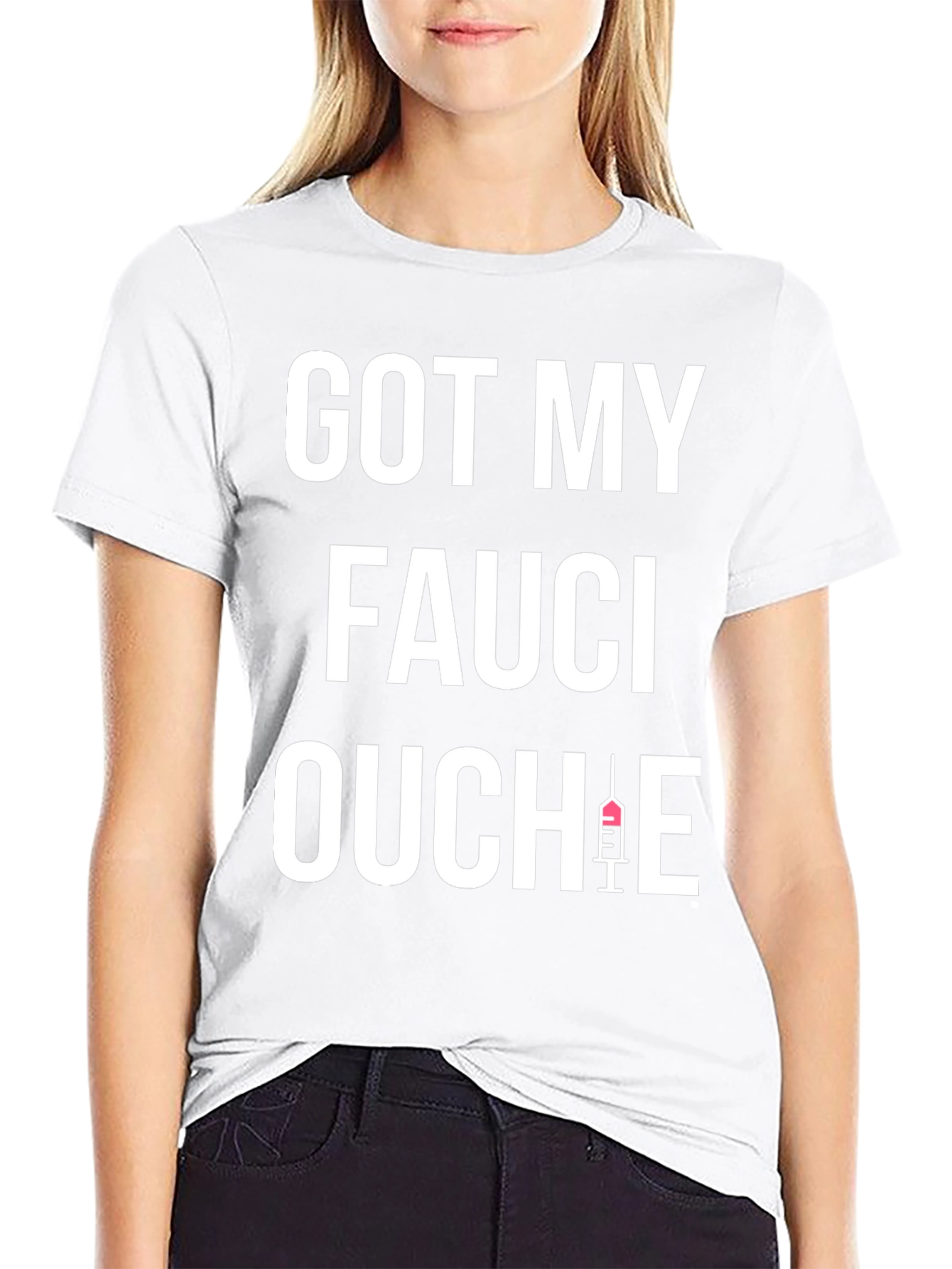 Got My Fauci Ouchie Black T-Shirt