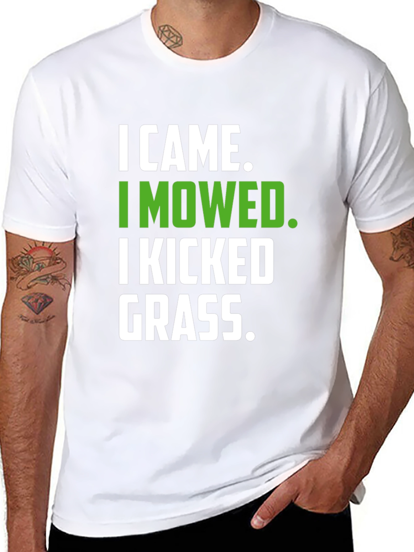 I Came I Mowed I Kicked Grass Graphic T-Shirt