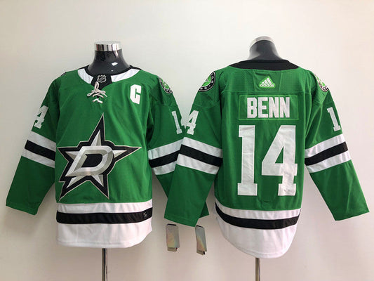 Men's Dallas Stars Jamie Benn #14 Kelly Green Home Breakaway Player Jerseys