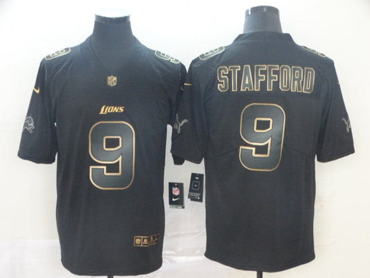 Men's Detroit Lions #9 Matthew Stafford Black Game Player Jerseys