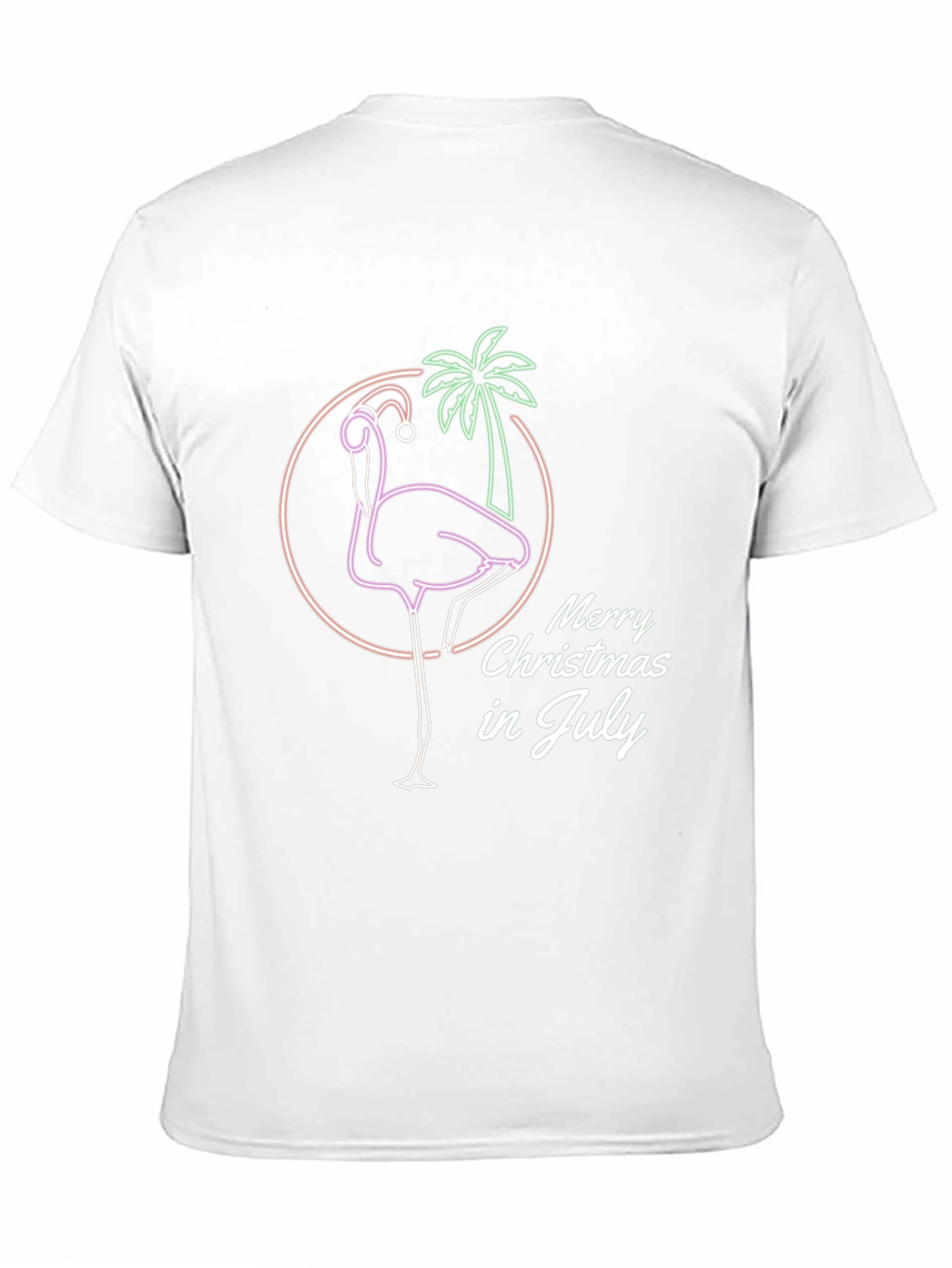 Merry Christmas in July Flamingo Graphic Tee