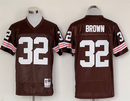 Men's Cleveland Browns Jim Brown Mitchell & Ness Brown Legacy Replica Player Jerseys