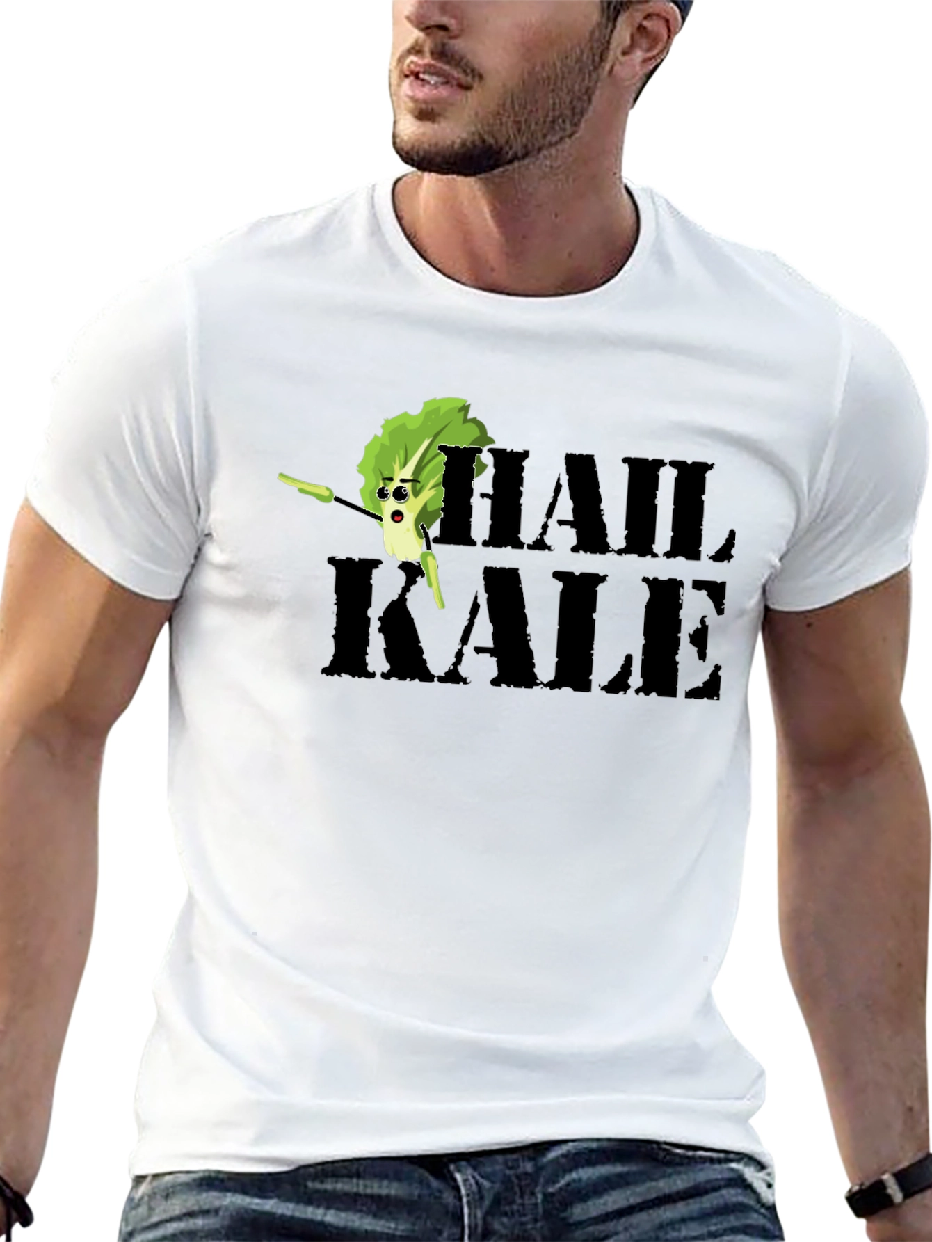 Hail Kale T-Shirt Funny Vegan Vegetarian Tee