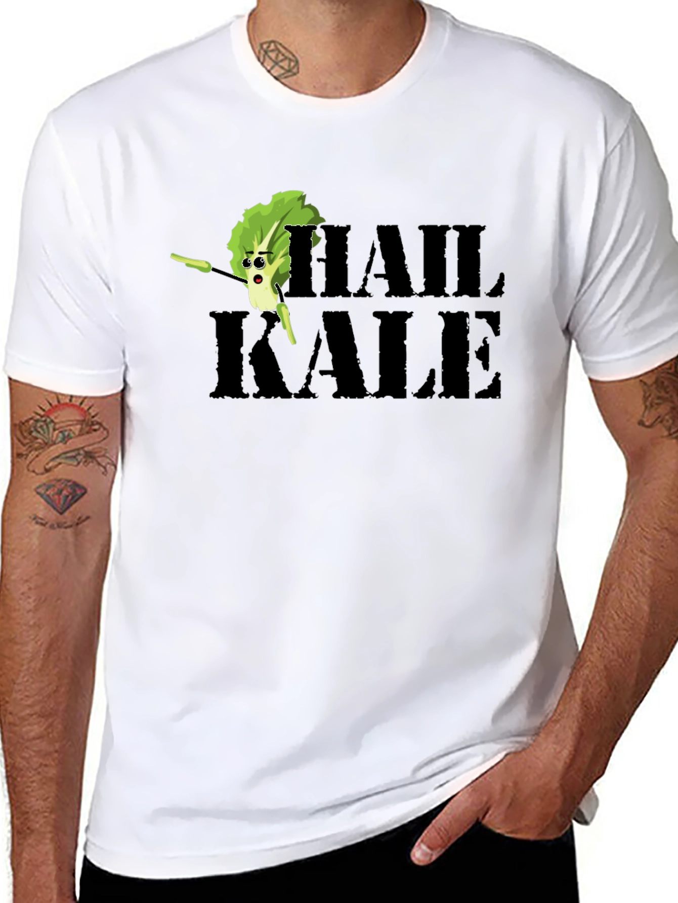 Hail Kale T-Shirt Funny Vegan Vegetarian Tee