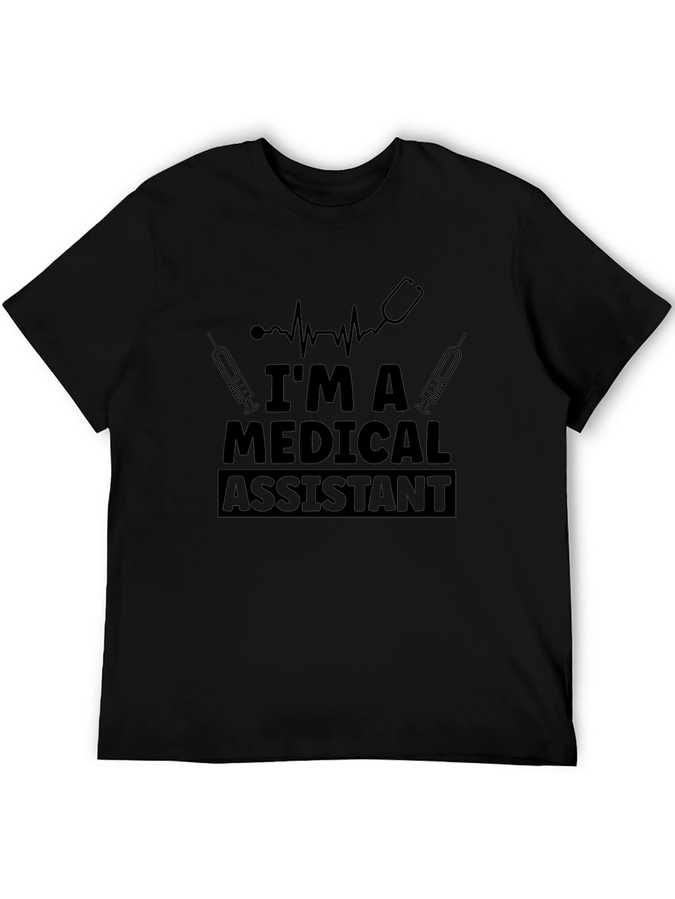Medical Assistant Graphic Tee - Black Short Sleeve