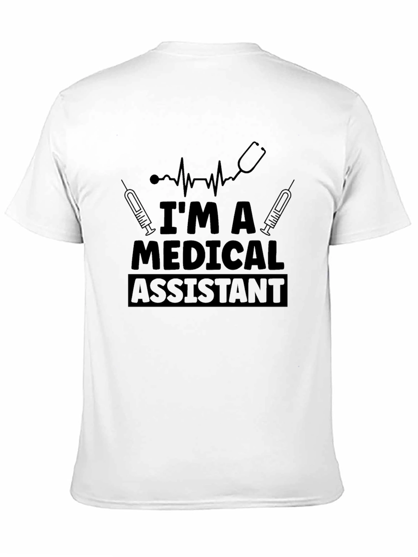 Medical Assistant Graphic Tee - Black Short Sleeve
