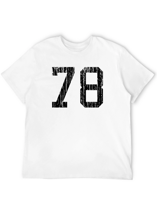 Retro Style 78 Graphic T-Shirt - Black