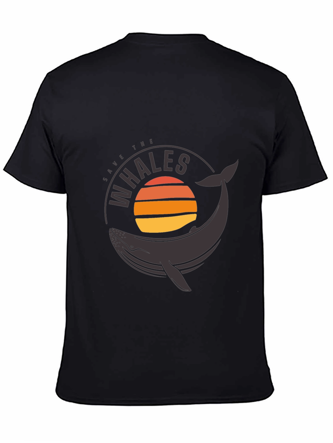 Save the Whales Graphic Tee - Black T-Shirt