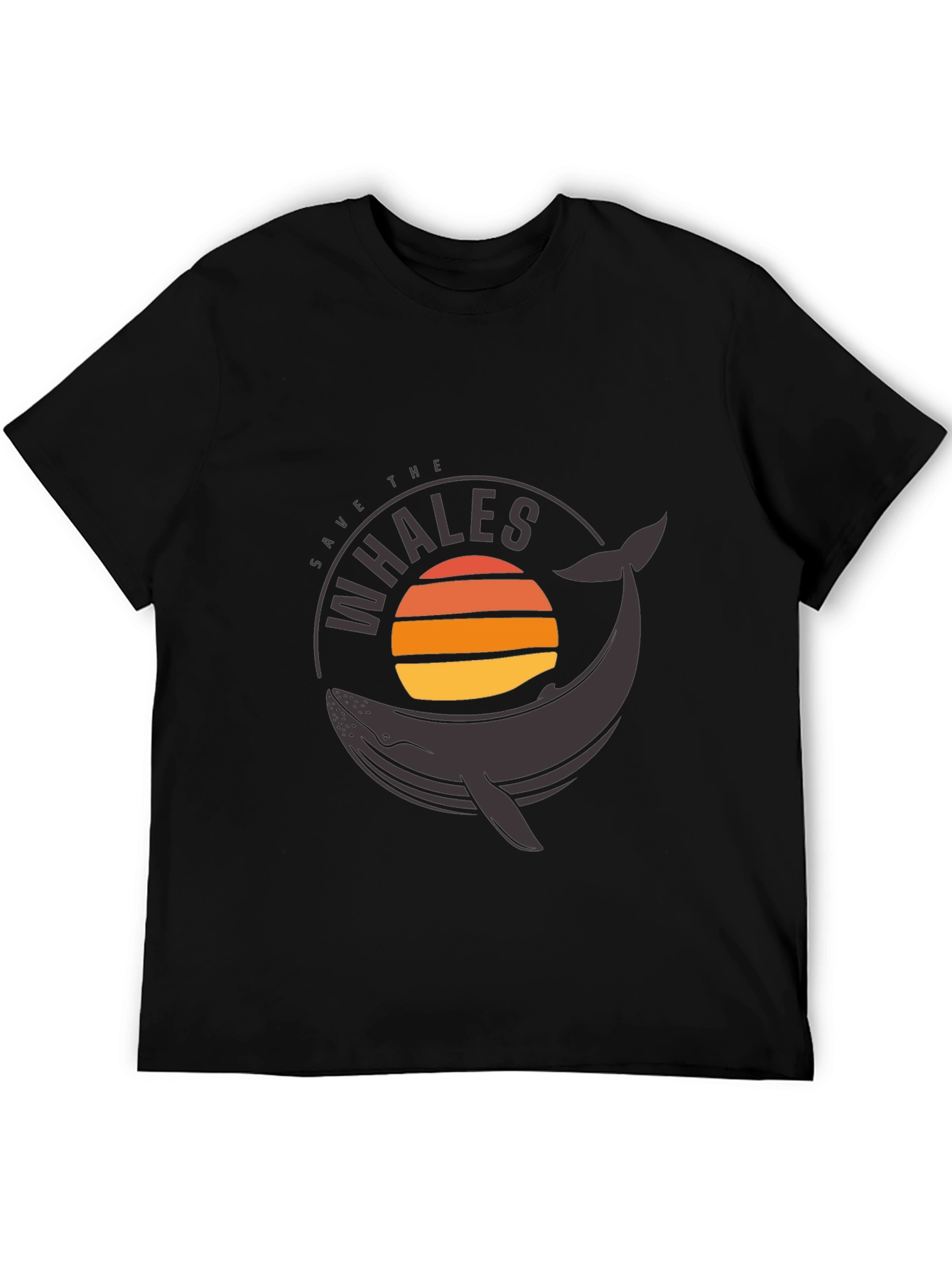 Save the Whales Graphic Tee - Black T-Shirt