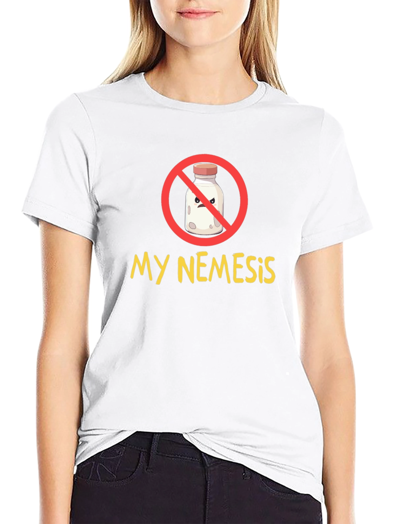 My Nemesis Milk Graphic Tee - Funny Cartoon T-Shirt