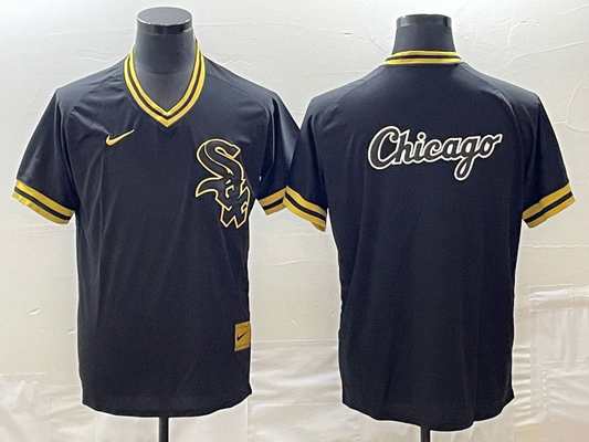 Men's Chicago White Sox Black Cooperstown Collection Game Jerseys