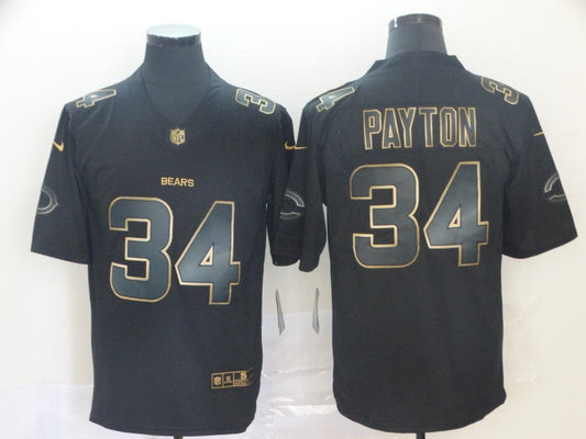 Men's Chicago Bears #34 Walter Payton Black Game Player Jerseys