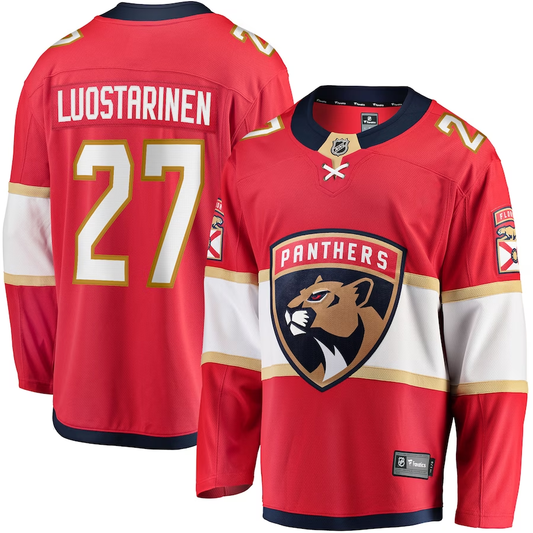 Men's Florida Panthers Eetu Luostarinen #27 Red Home Breakaway Player Jerseys